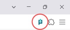 Icon der Pluckeye-Erweiterung im Brave-Browser
